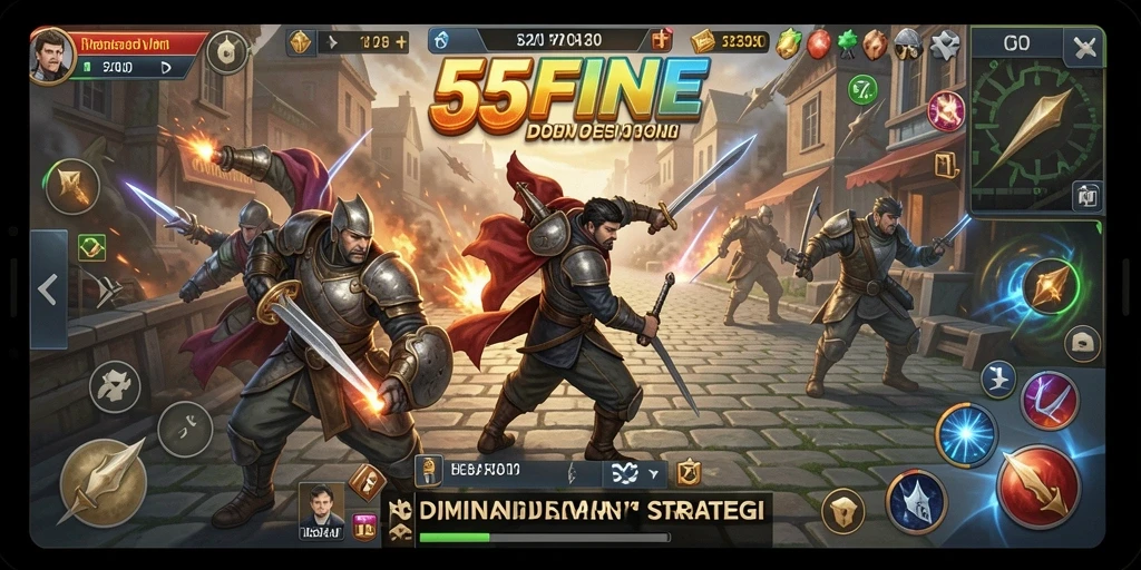 Tampilan grafis menawan dalam gameplay 55FIVE.