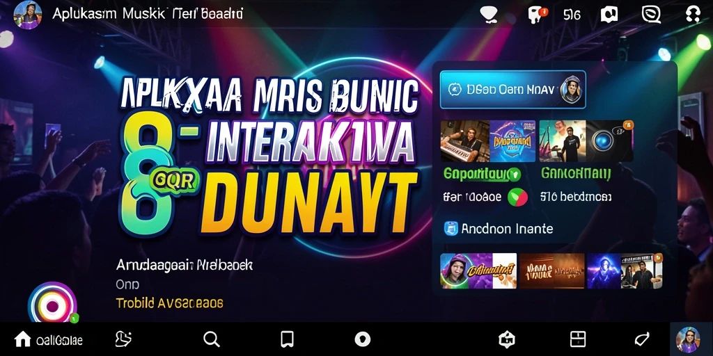 Tampilan gameplay interaktif aplikasi 8QR saat memainkan musik.
