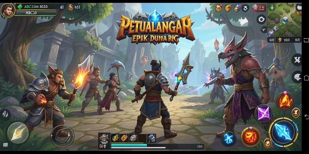 Tangkapan layar menampilkan aksi mendebarkan dalam gameplay RPG.