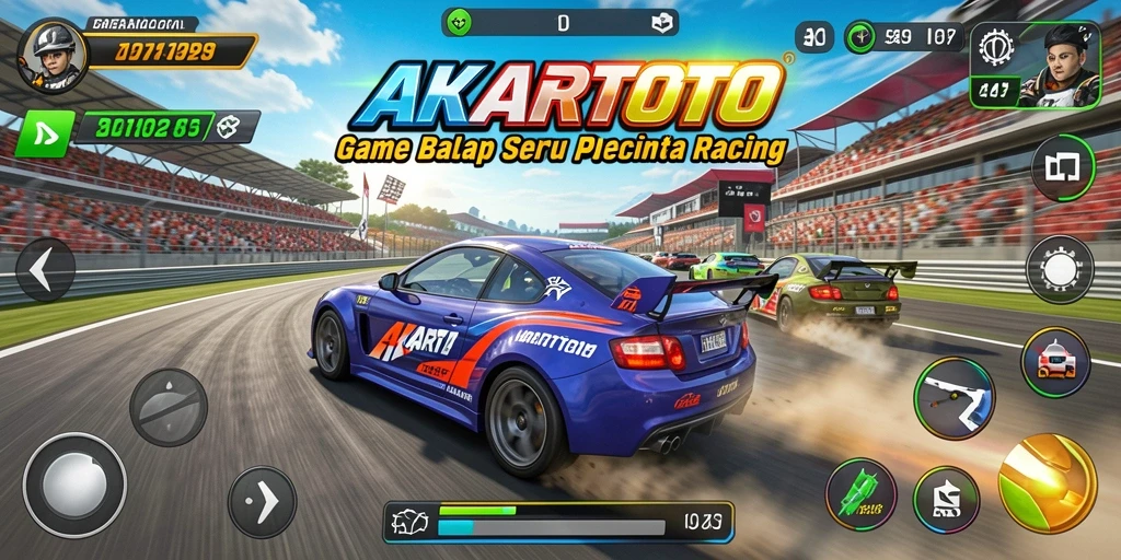 Gameplay seru dengan balapan cepat di AKARTOTO.