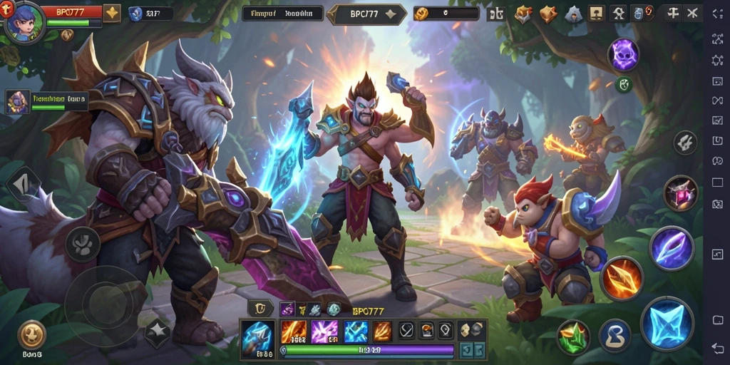 Tangkapan layar utama yang menunjukkan aksi bermain dalam MMORPG BPO777.