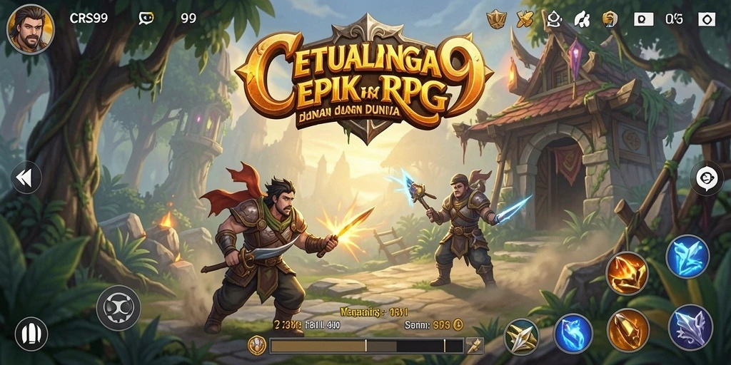 Tampilan gameplay CRS99 yang menampilkan pertarungan epik.
