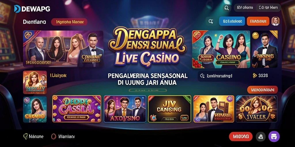 Tampilan gameplay Live Casino yang mengesankan di DEWAPG.