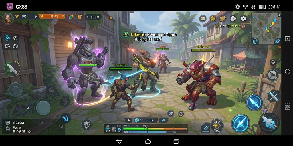 Tampilan gameplay GX88 yang mengasyikkan dan penuh warna.