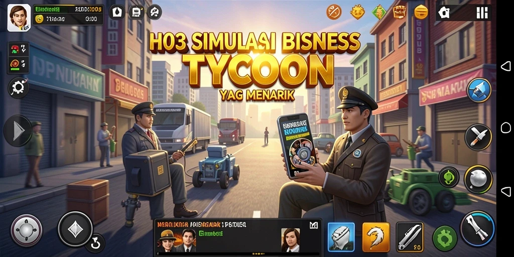 Tangkapan layar H03 menampilkan pengelolaan bisnis yang menarik dan interaktif.