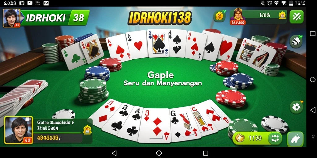 Tampilan gameplay Gaple yang menarik dan interaktif di IDRHOKI138.