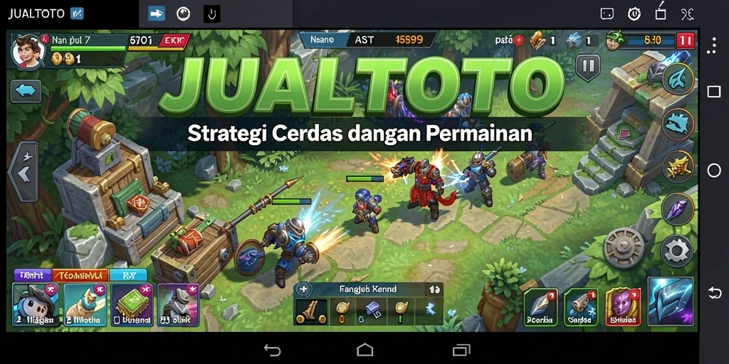 Tampilan utama <strong>JUALTOTO</strong> menampilkan aksi strategis yang mendebarkan.