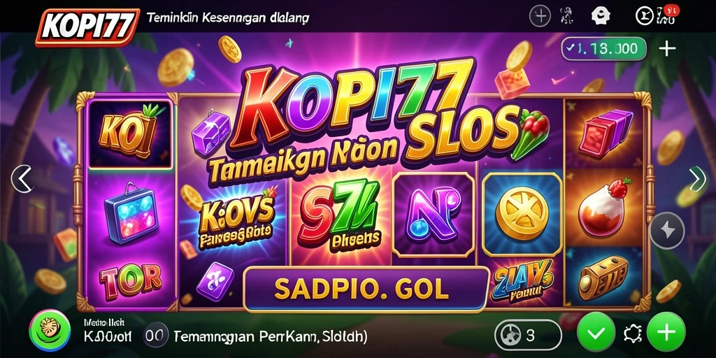 Tampilan gameplay KOPI77 yang seru dan menarik dengan banyak fitur slot.