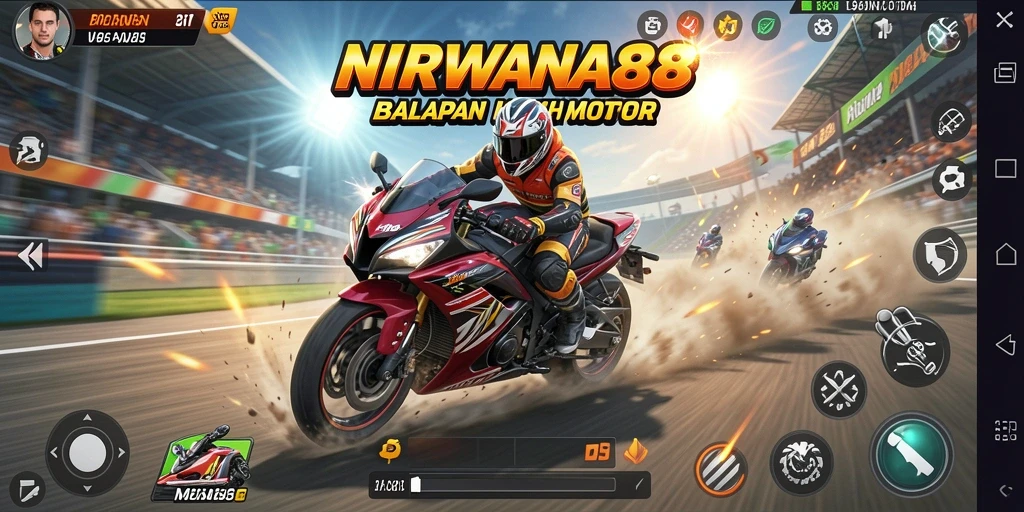 Gameplay seru NIRWANA88 dengan balapan motor yang mendebarkan.