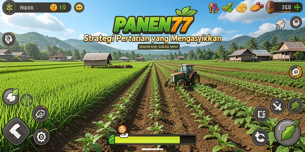 Screenshot gameplay <strong>PANEN77</strong> yang menampilkan aktivitas bertani seru.