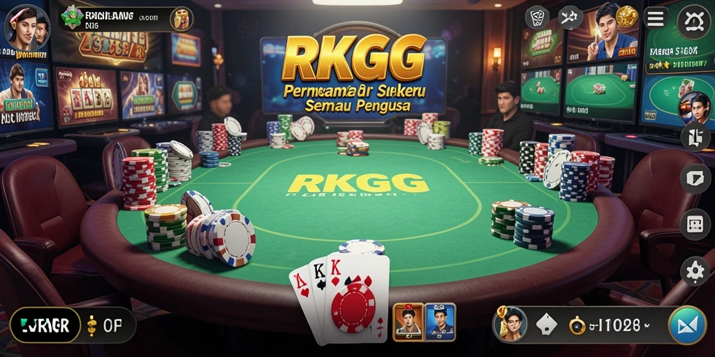 Screenshot RKGG menampilkan gameplay Poker yang mendebarkan.