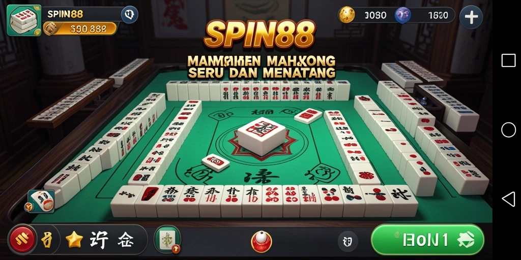 Tampilan gameplay SPIN88 yang menarik dan menantang dalam permainan Mahjong.