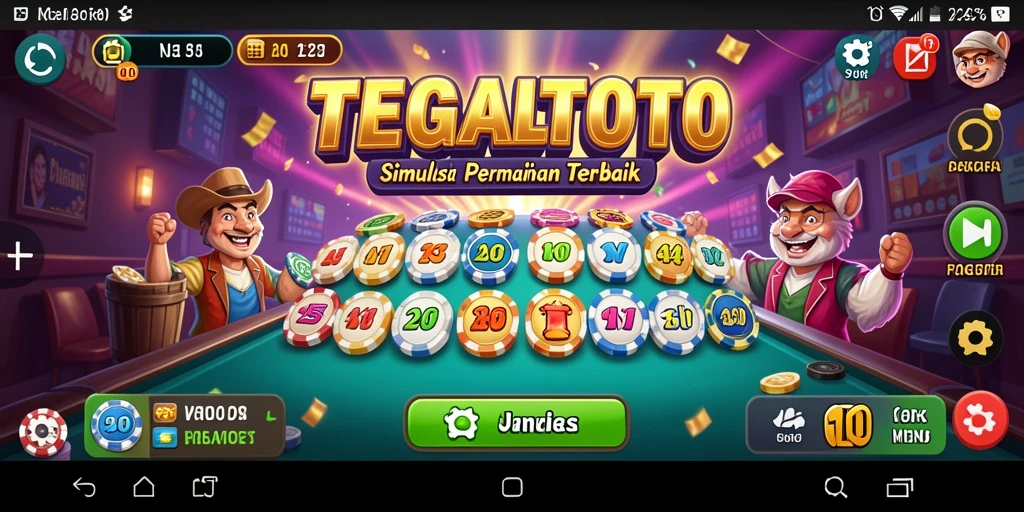 Screenshot TEGALTOTO menunjukkan gameplay seru dengan angka-angka keno yang ditarik.