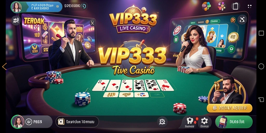 Tampilan gameplay Live Casino yang mendebarkan di VIP333.