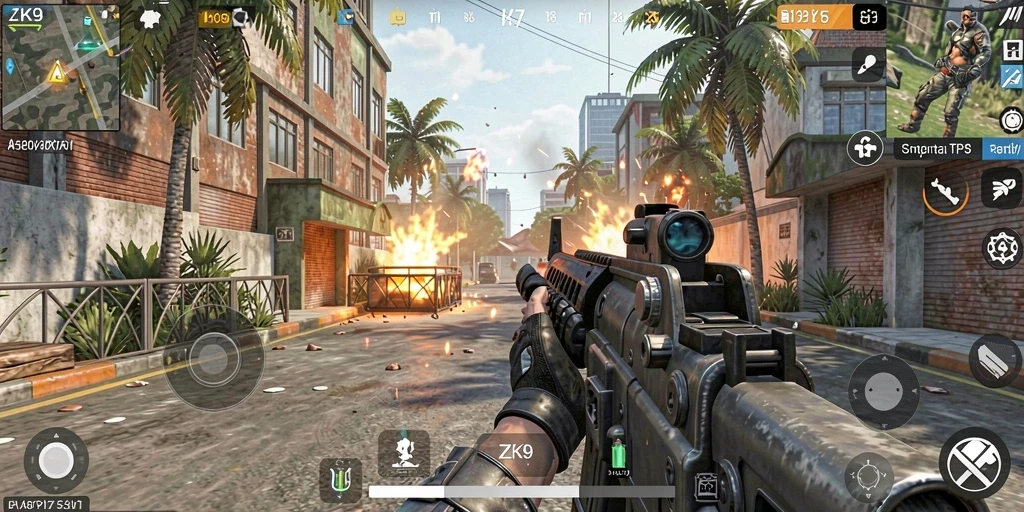 Gameplay seru ZK9 dalam pertempuran TPS menegangkan.